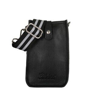 Leather Crossbody Black Phone Sling Wallet Bag–Small Shoulder  Bag for Daily Use